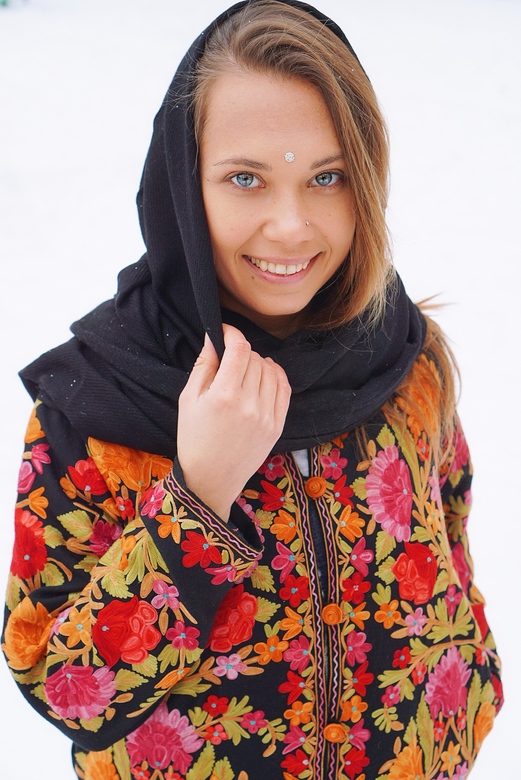 Чёрный кашемировый шарф