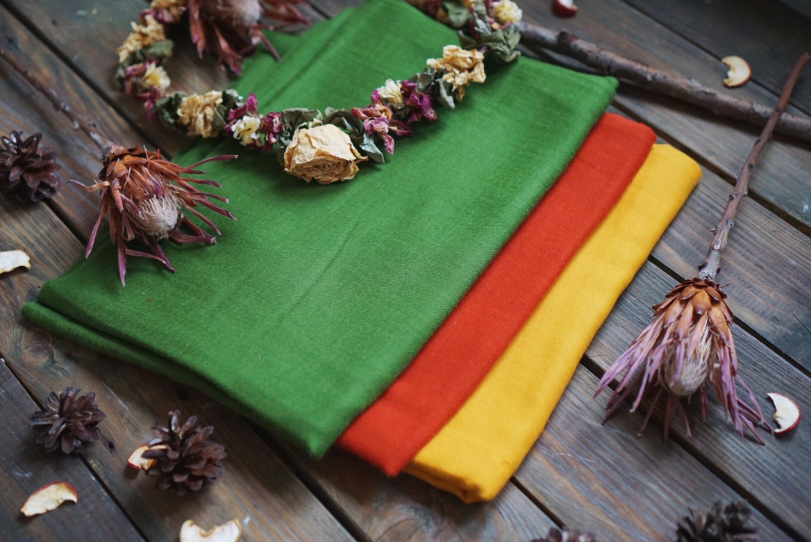 Кашмирские пашмины разных цветов