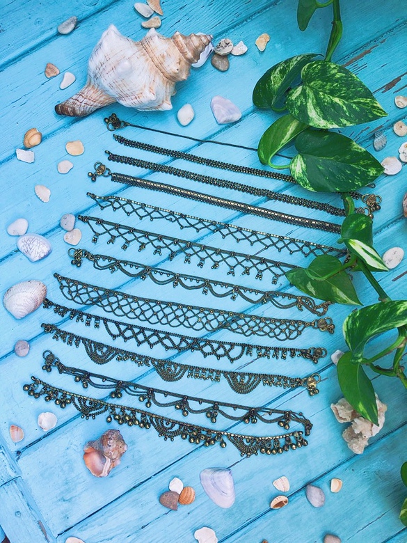 Браслеты на ногу из латуни