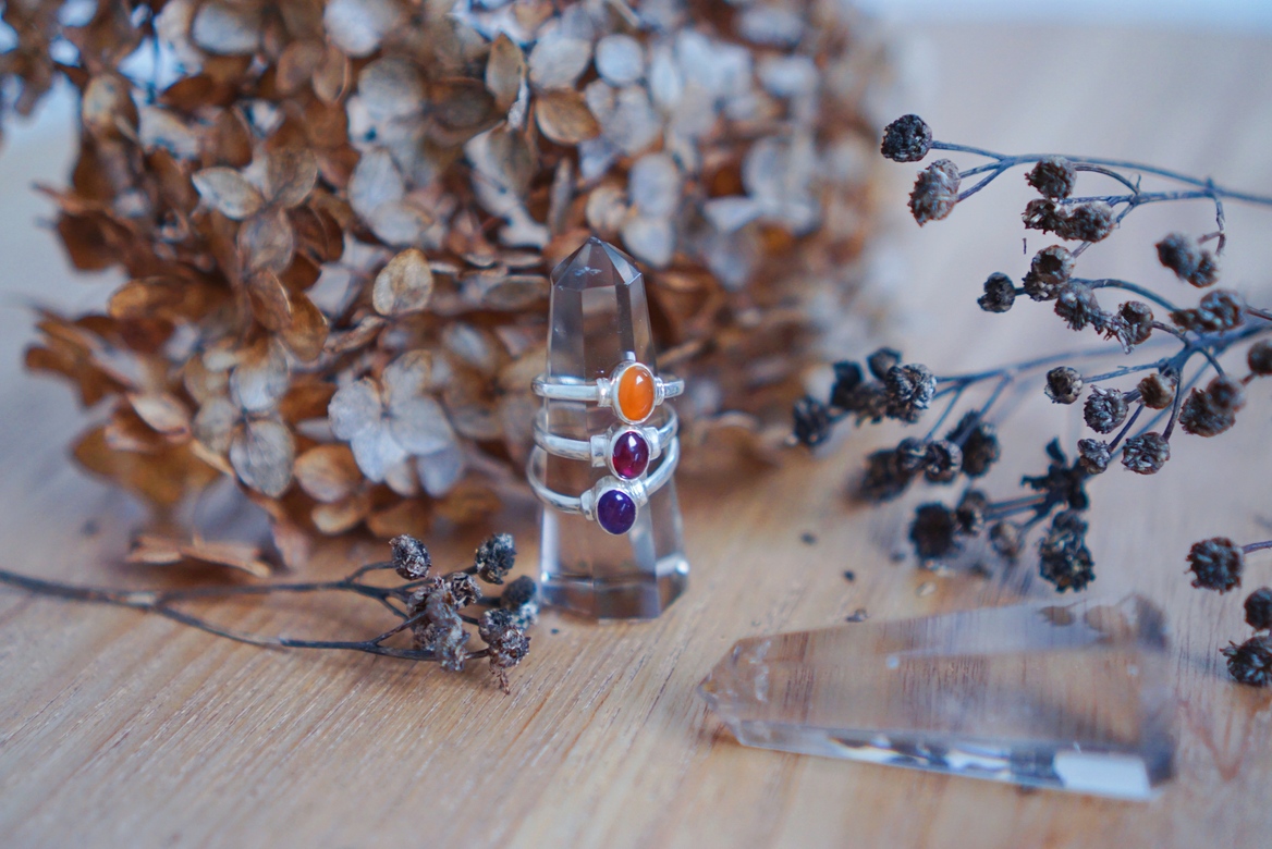 Серебряные кольца с камнями