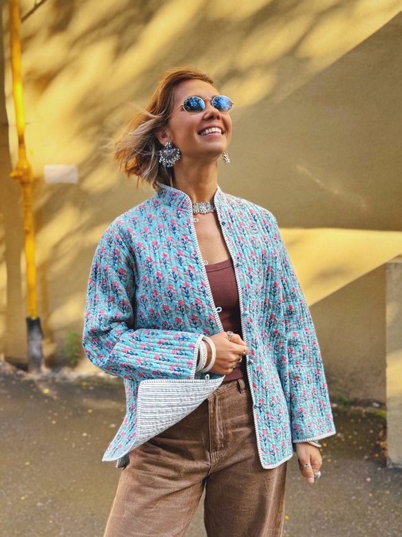 Стеганый жакет прямого кроя, XL