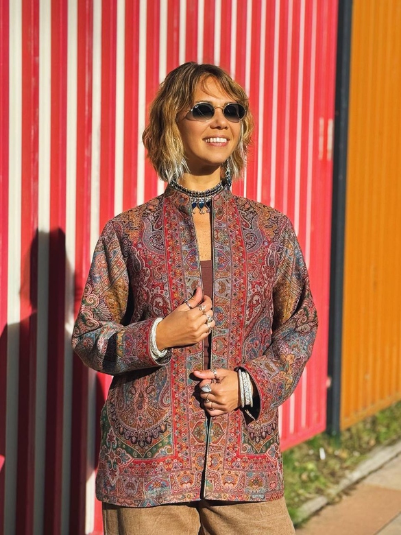 Короткий жакет из кашемира, XXL