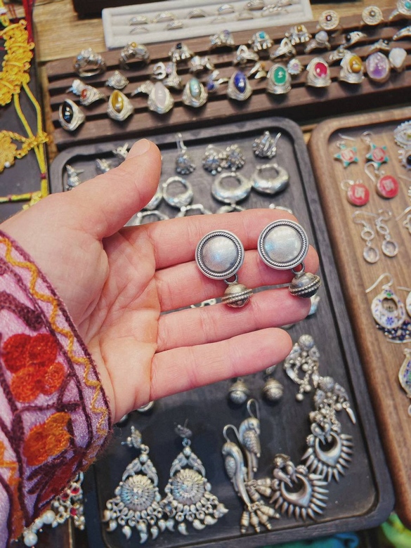 Серебряные серьги Амрита