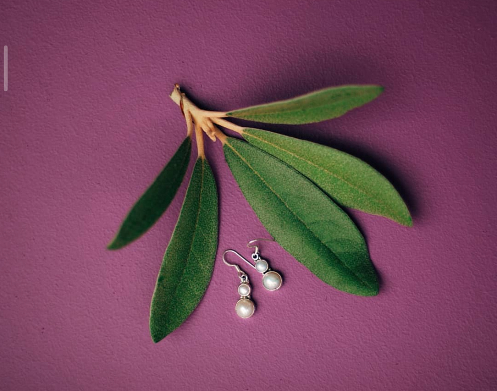 Серебряные серьги с жемчугом