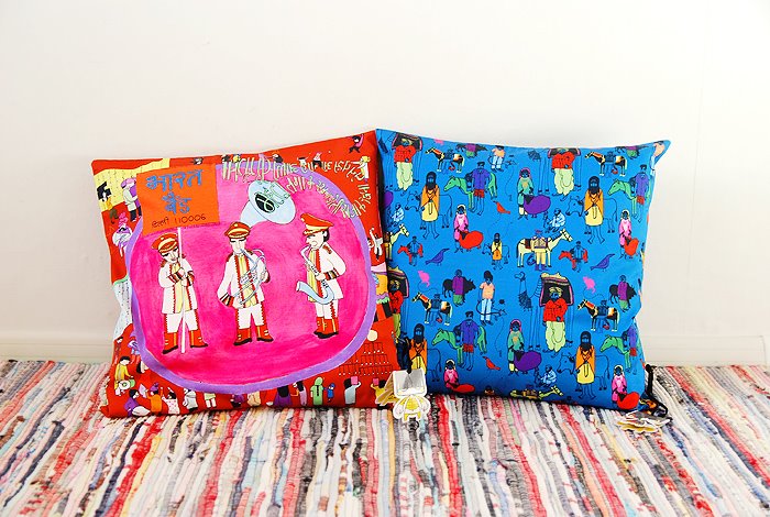 Синяя наволочка "Индия"