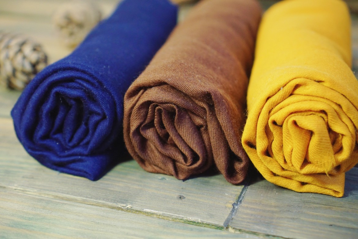 Однотонные кашмирские шали