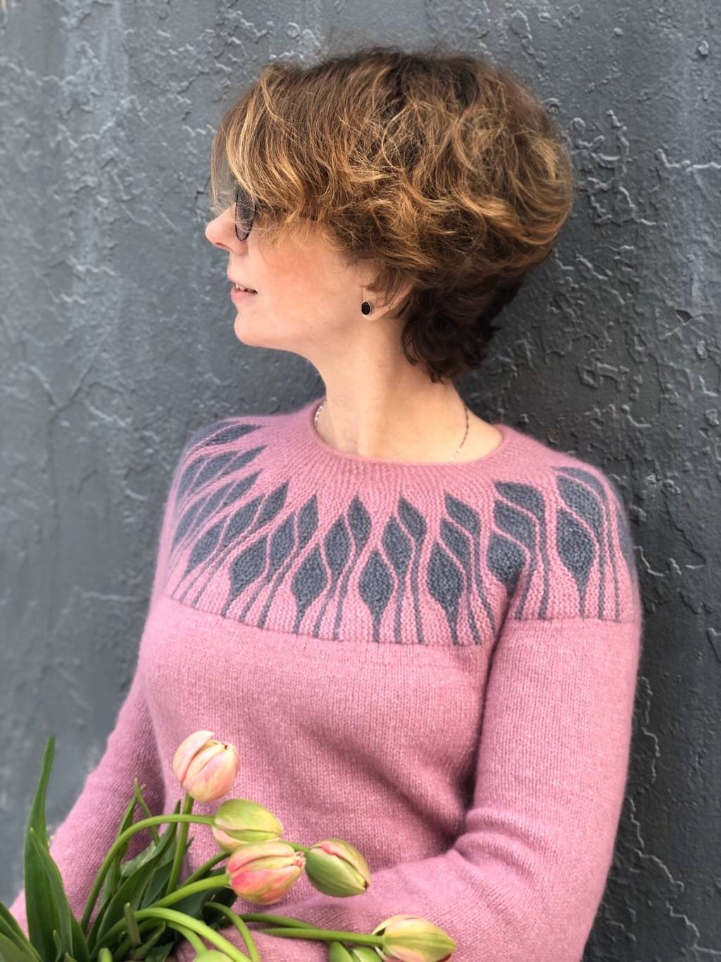 Свитер Цветочные Бутоны