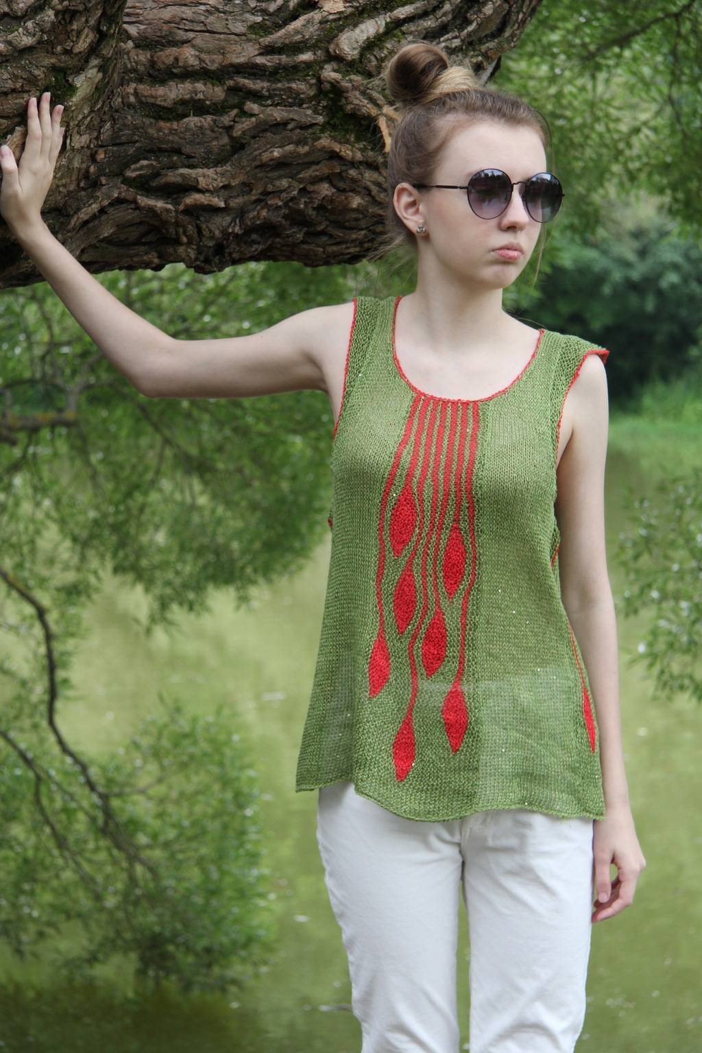 Льняная майка Лиана