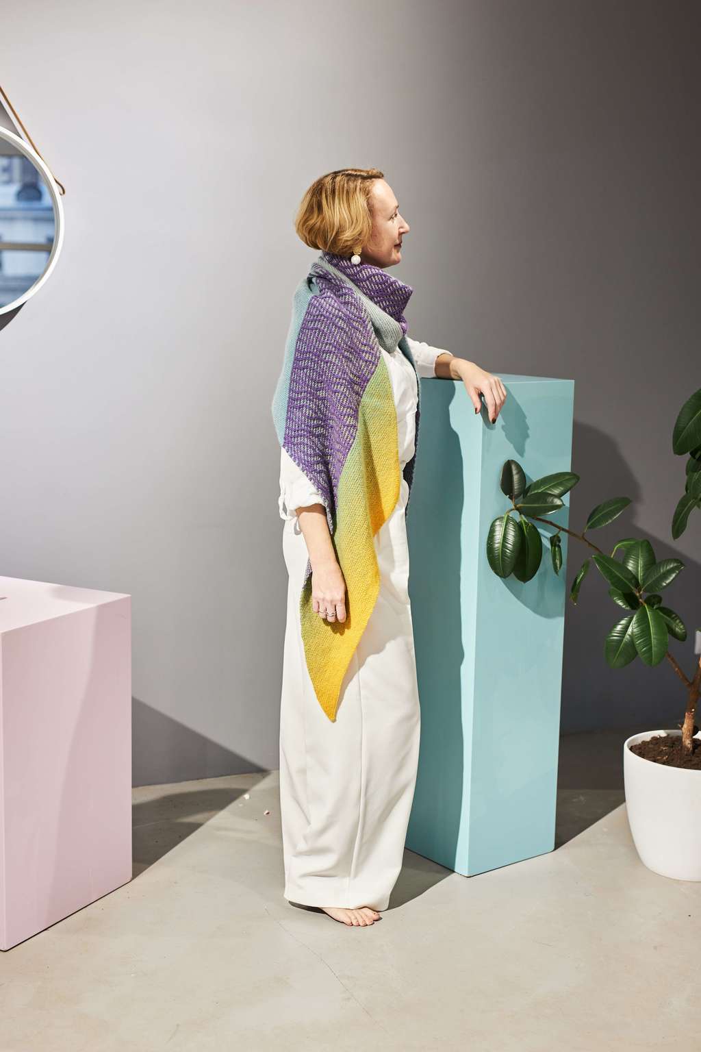 Комплект Шапка + палантин Мелководье