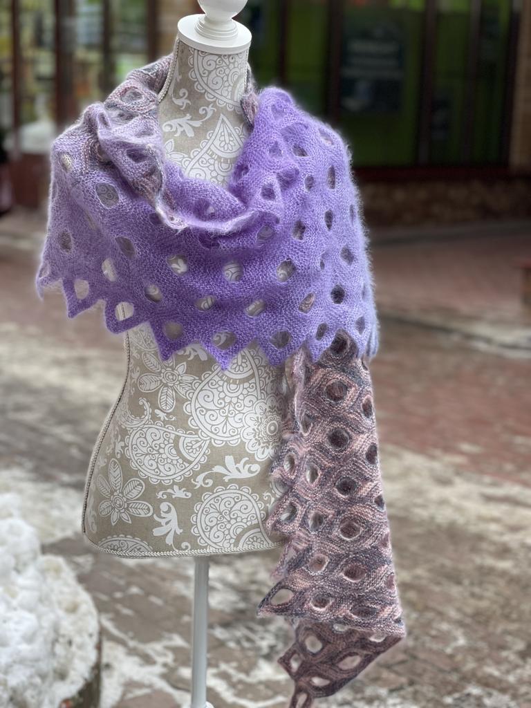 Палантин Перья