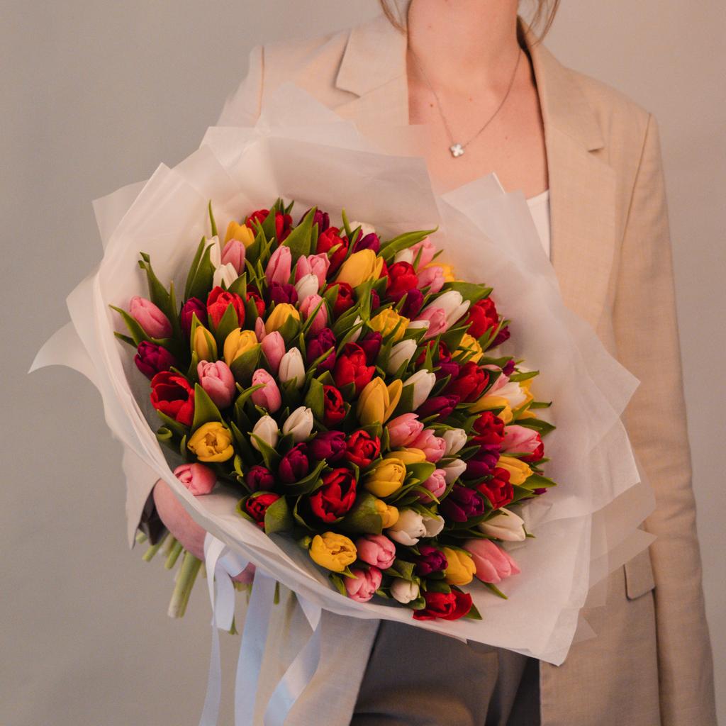 Букет 101 тюльпан