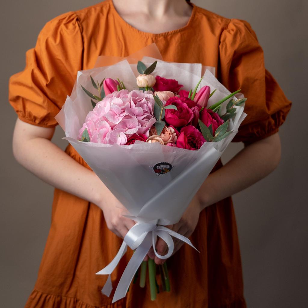 Букет "Клубника со сливками"