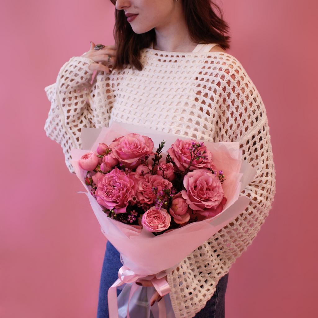 Букет «Розовое саше»