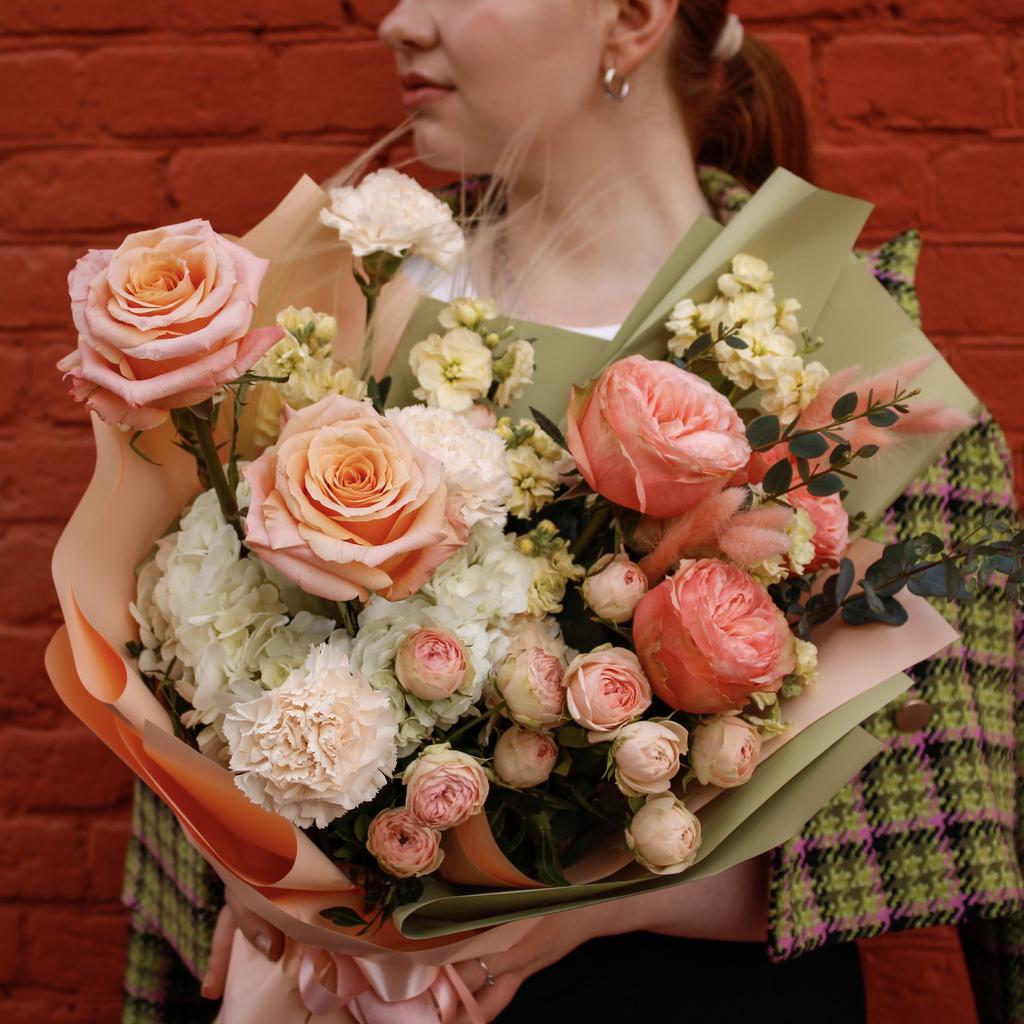 Букет «Персиковый десерт»