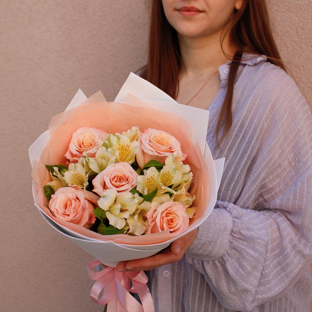 Букет «Шиммер и альстромерия»