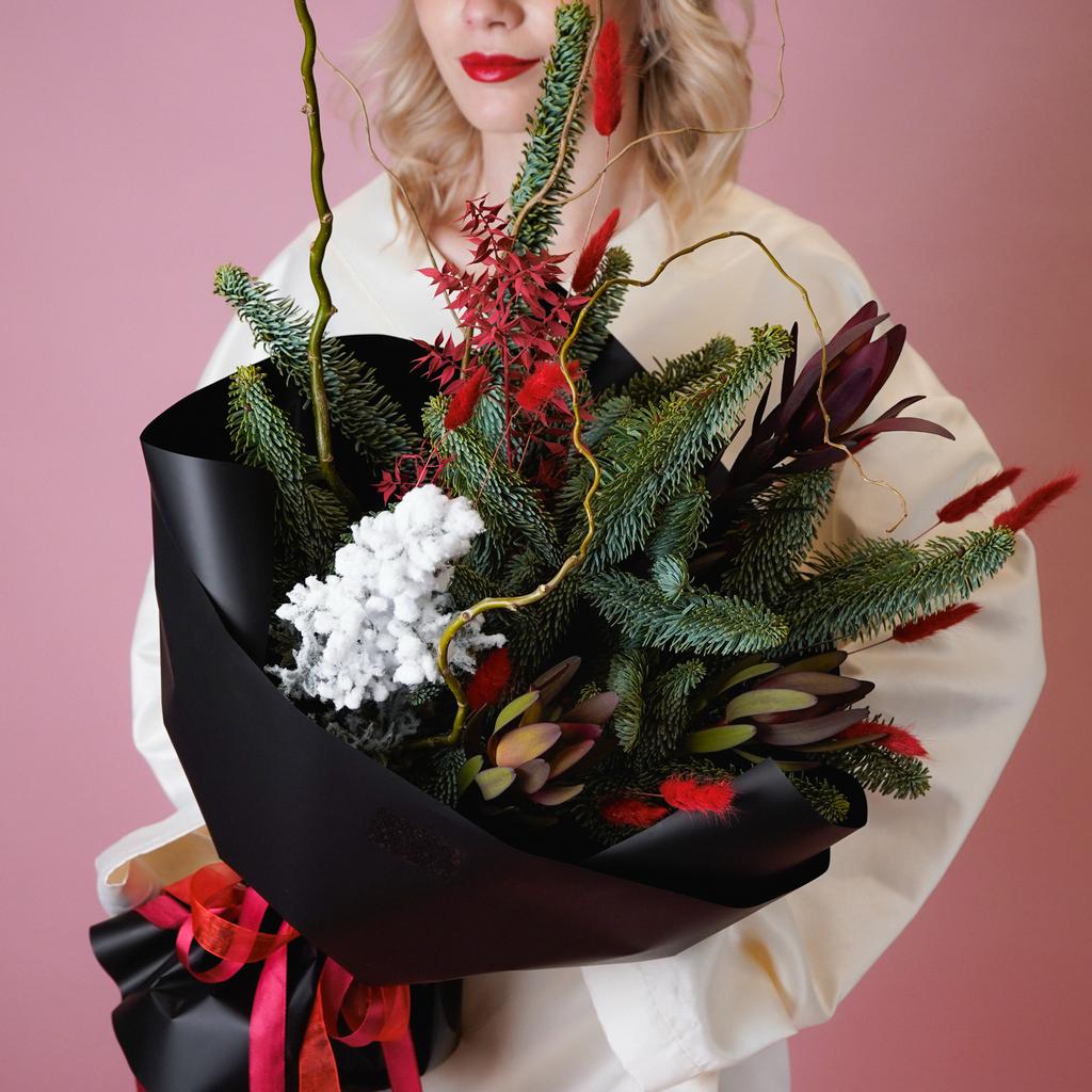 Зимний букет «Снежный вереск»