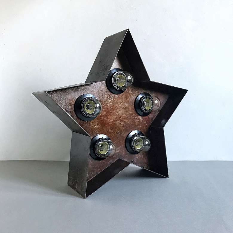 Светильник "Звезда средняя" ржавая