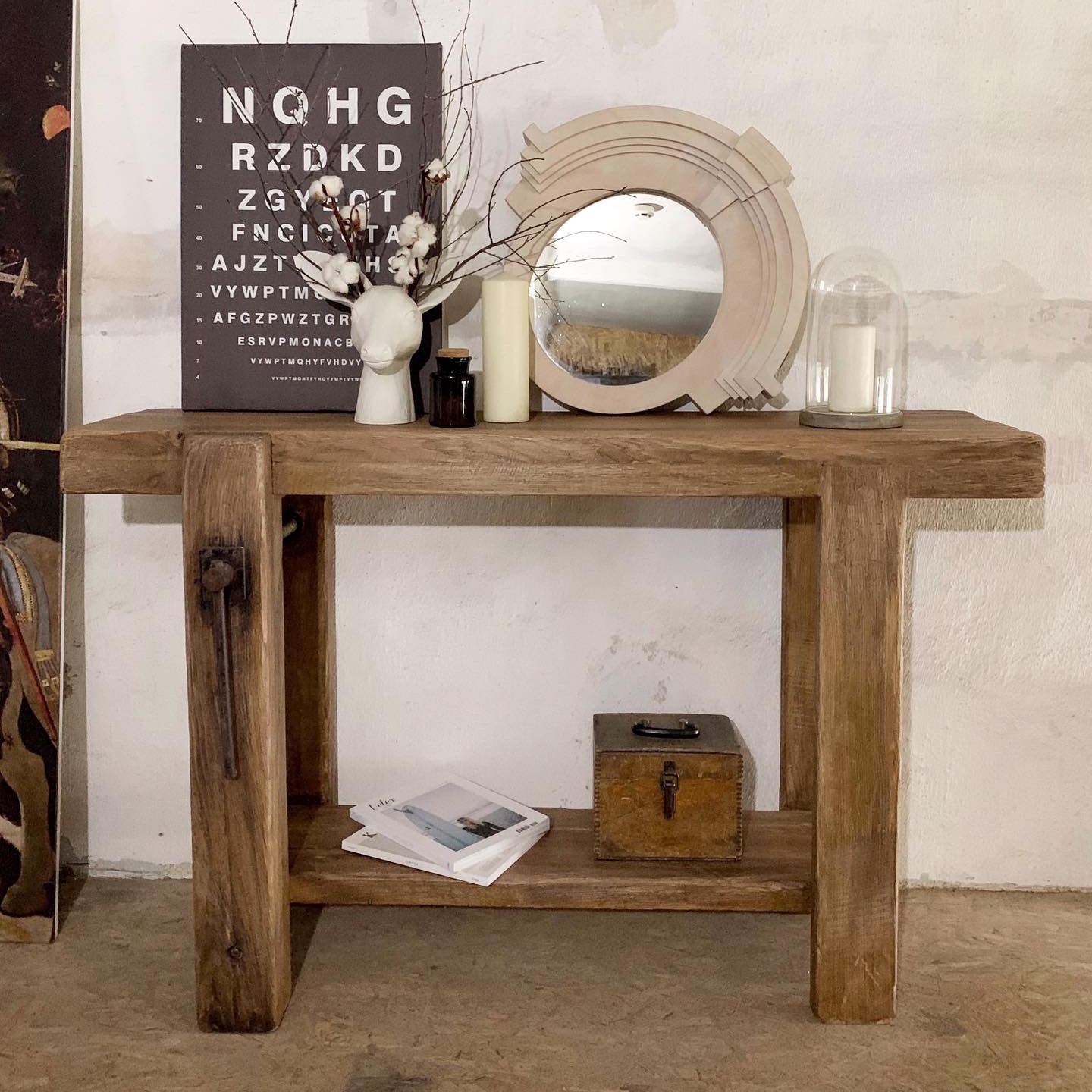 Консоль-верстак в стиле антик