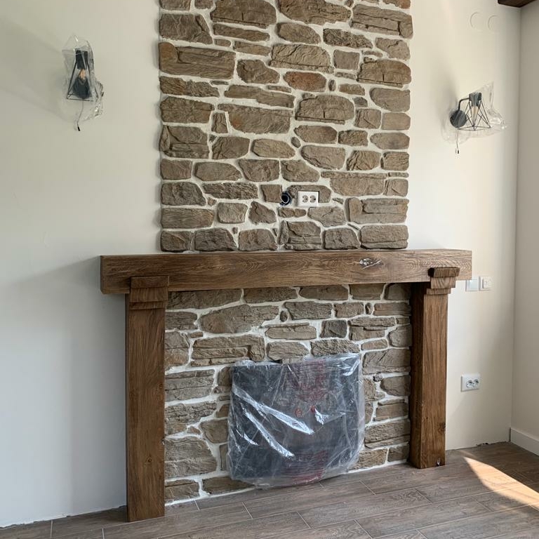 Каминная полка из дуба