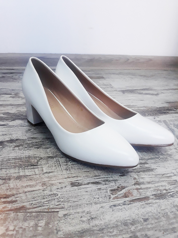 Свадебные туфли на широком каблуке