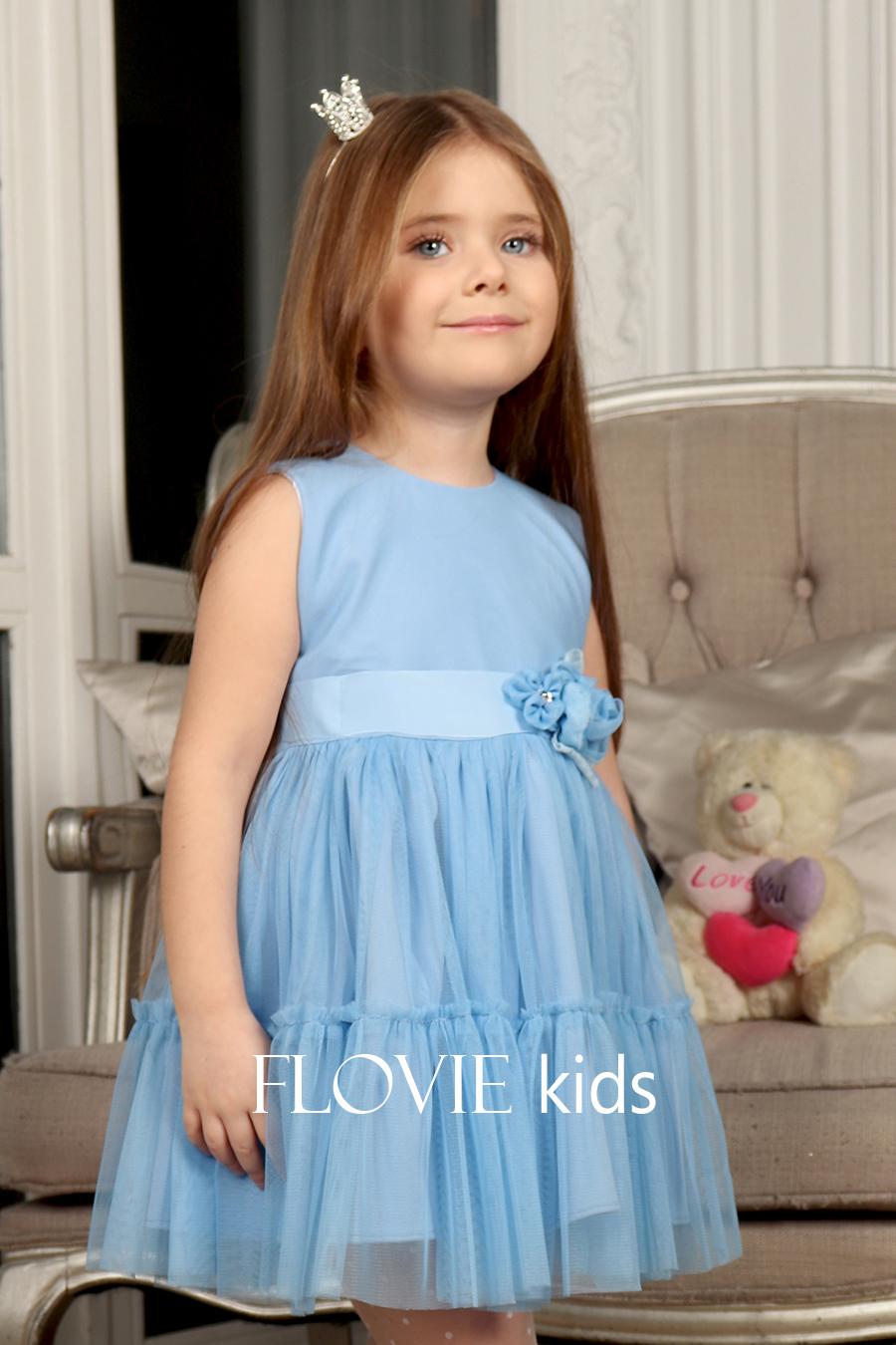 Детское нарядное платье  FIALKA