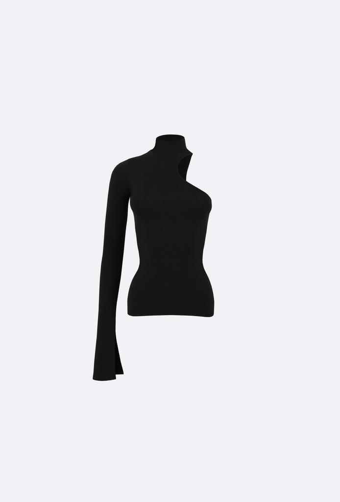 асимметричный лонгслив Samantha черный бриллиант