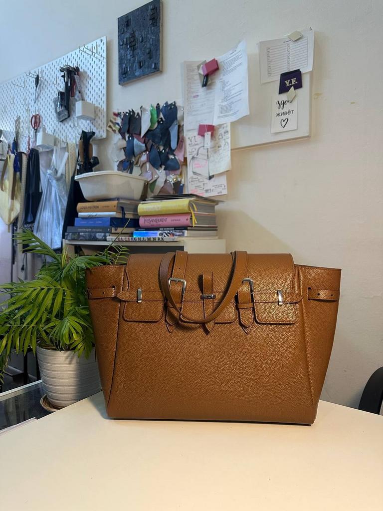 бимба, текстурная бежевая кожа