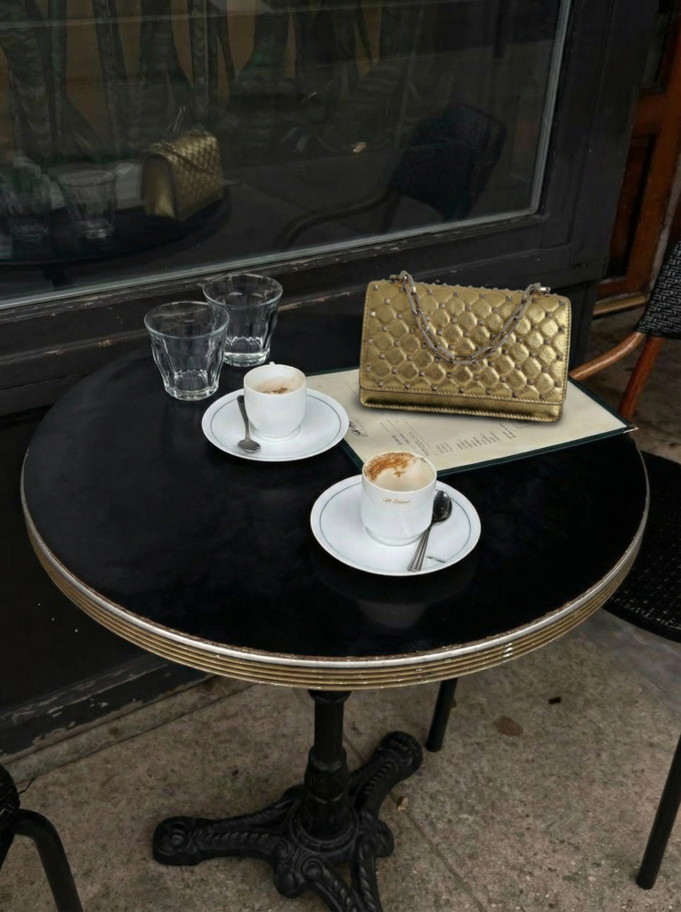 дерзкий дроп, эксклюзивная мятая золотая кожа