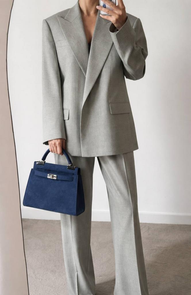 грейс дроп миди, замша деним