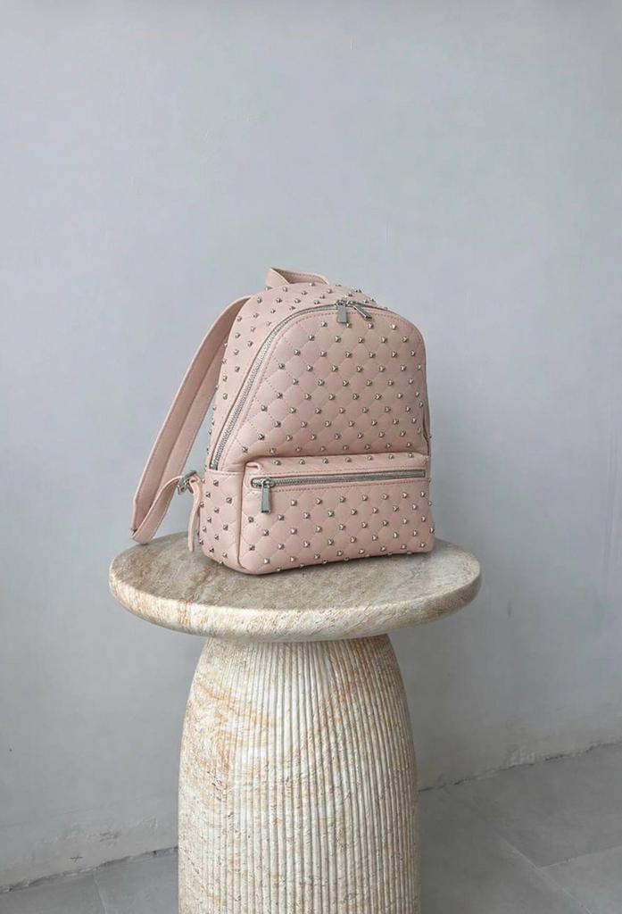 рюкзак дроп, мини, нежно розовая кожа