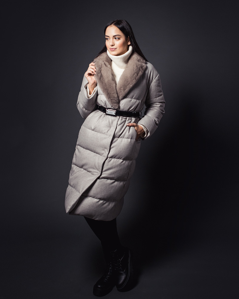 Пуховик из кашемира "LORO PIANA"