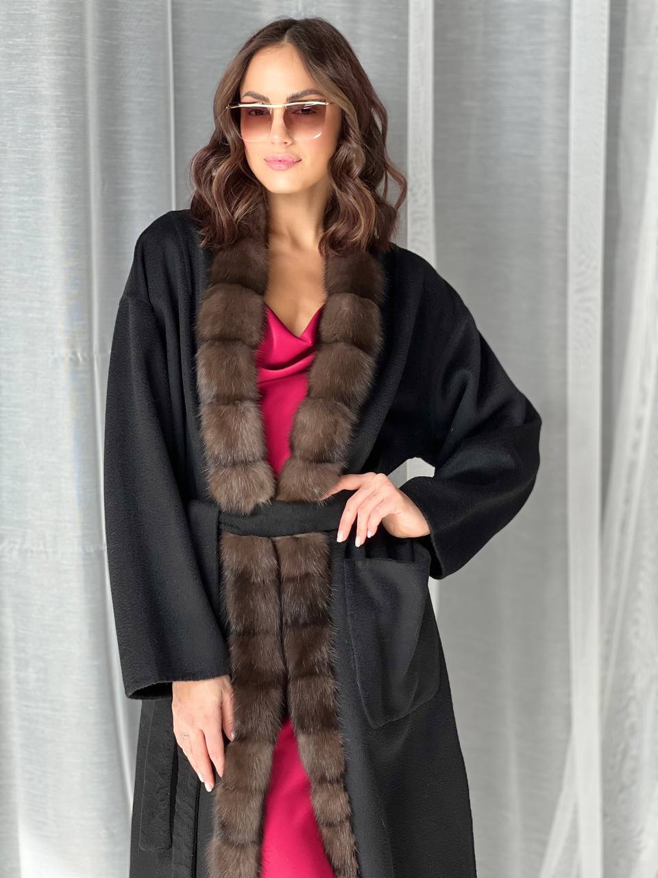 Кашемировое пальто прямого силуэта