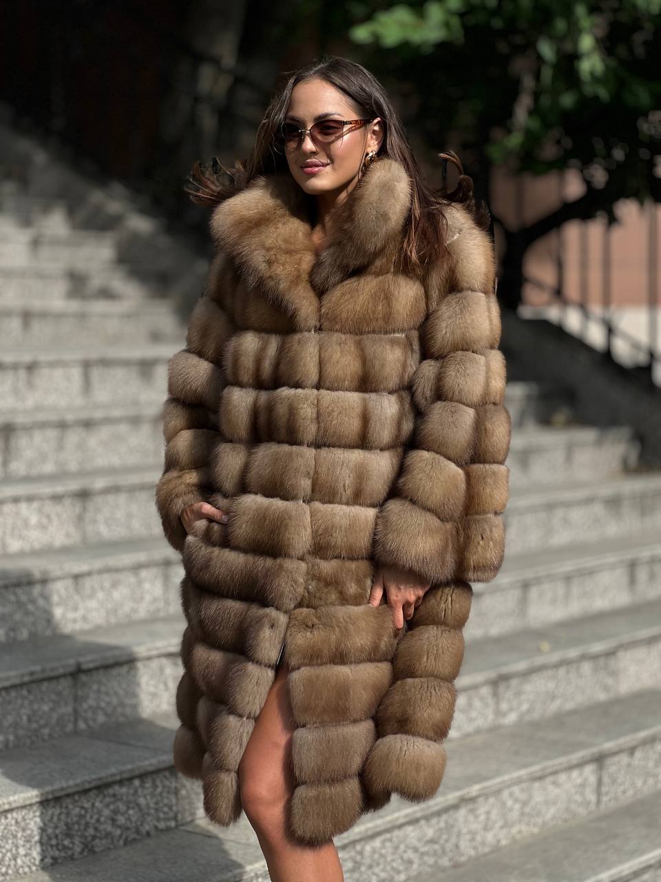 Шуба из меха куницы Pine Marten