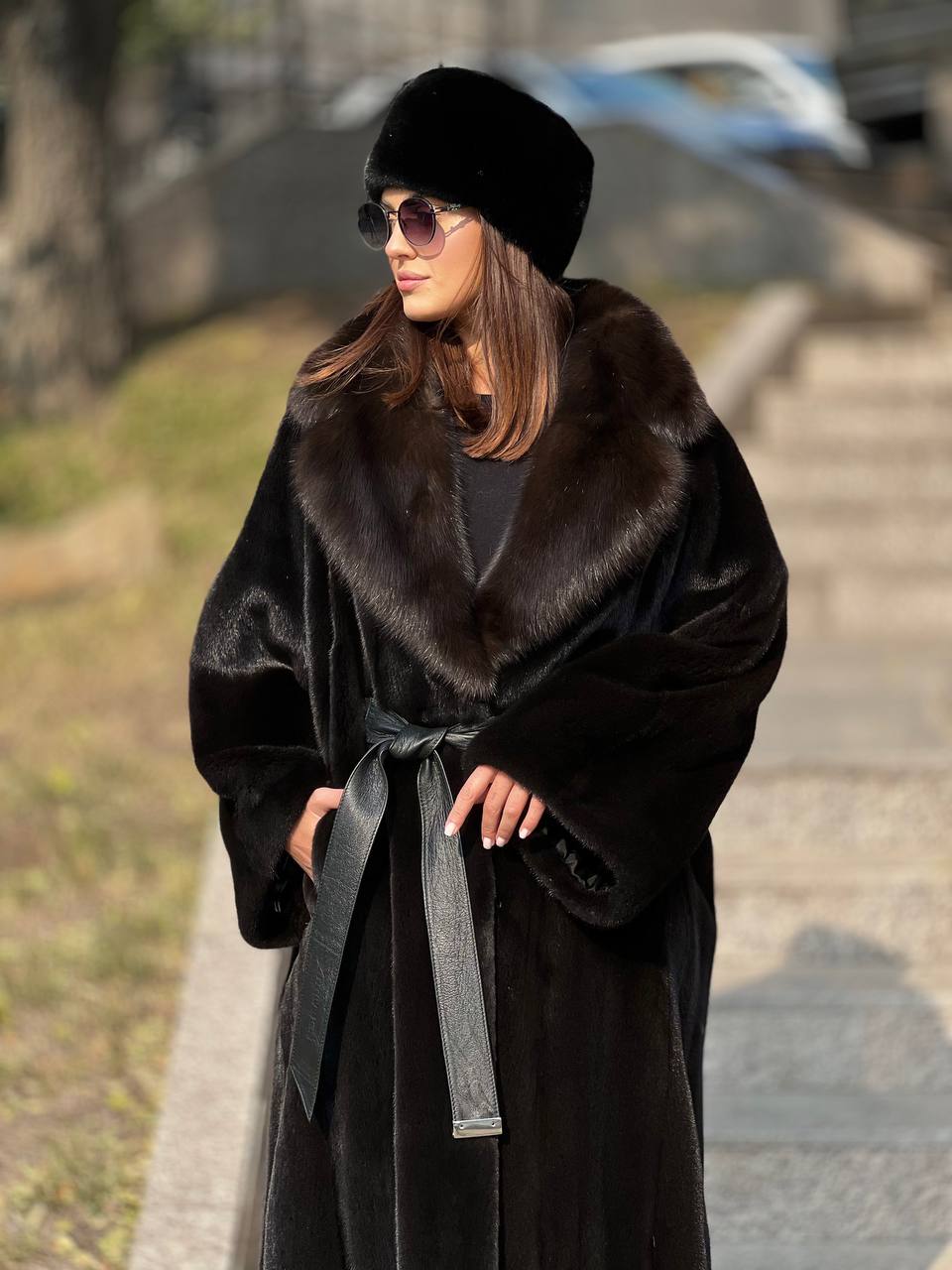 Шуба из легендарного меха норки BLACKGLAMA