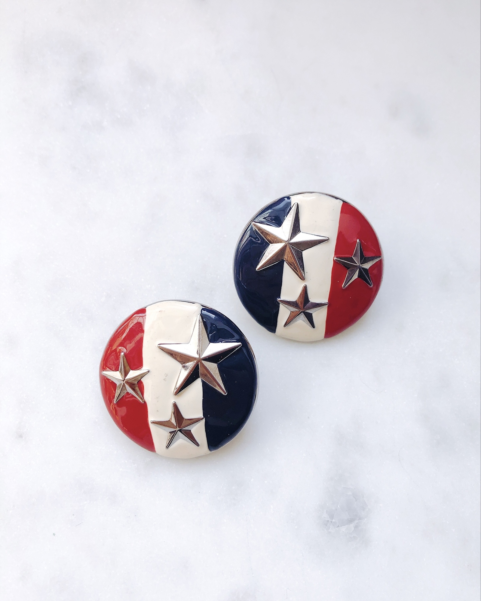 Круглые серьги с разноцветной эмалью