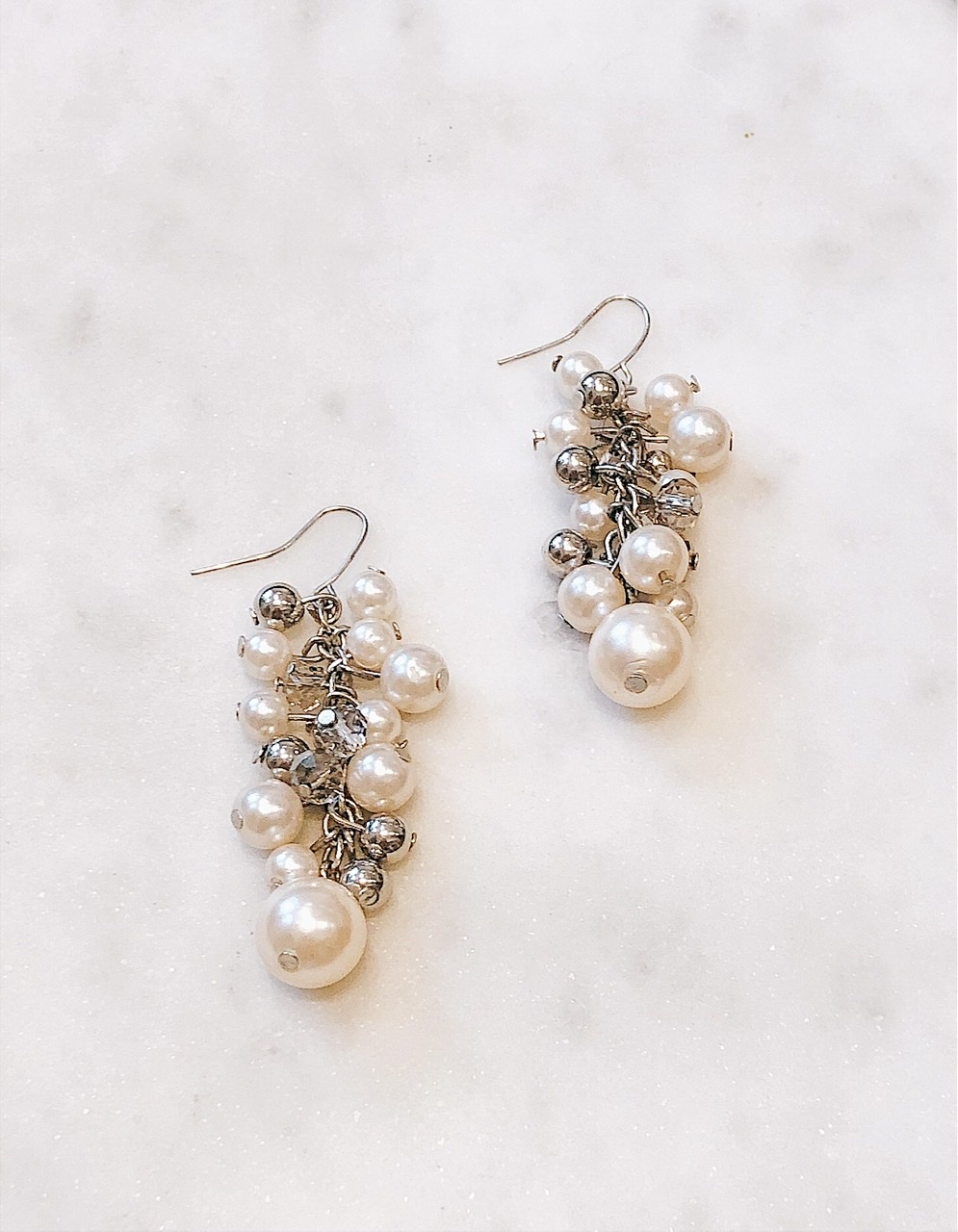 Серьги-подвески с жемчугом
