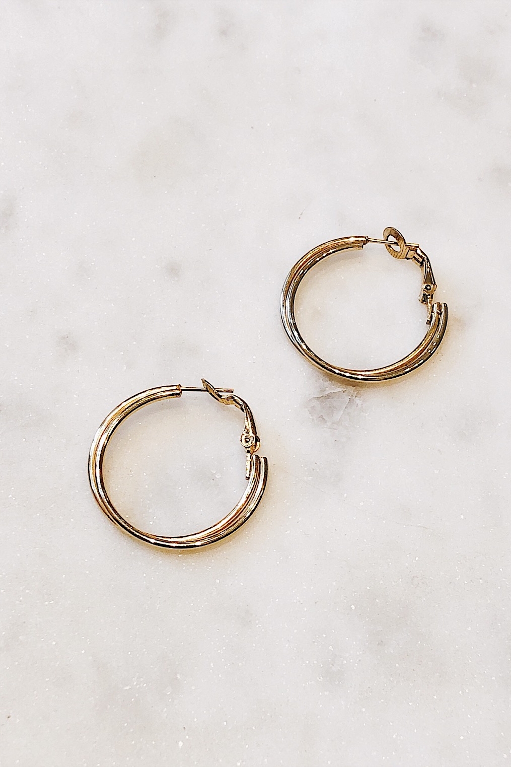 Двойные серьги-кольца