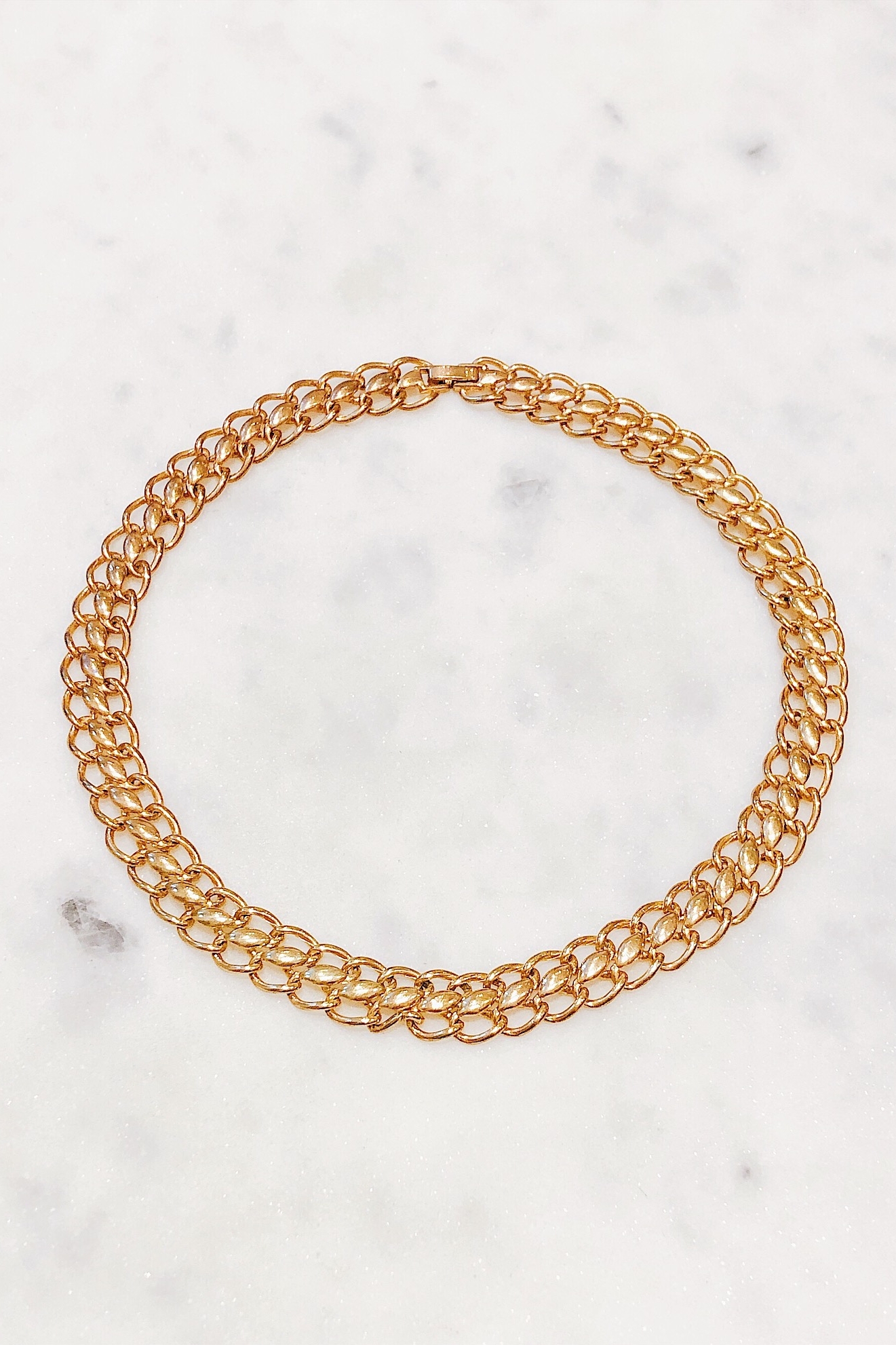 Фактурное колье-цепь