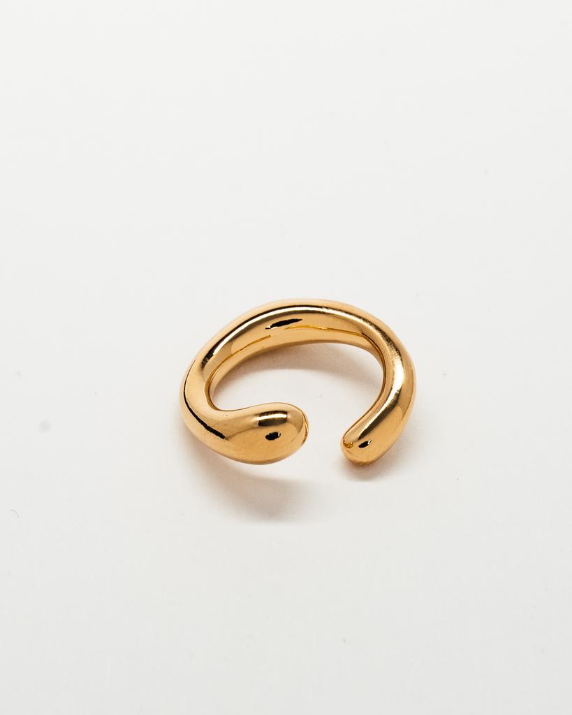 кафф овальная капля в золотистом оттенке