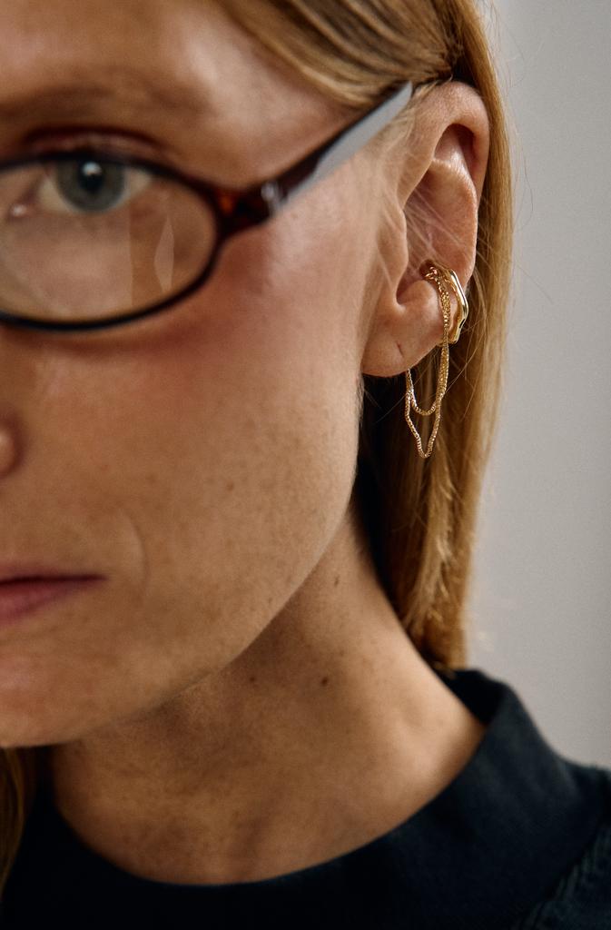 Кафф с двумя цепочками gold