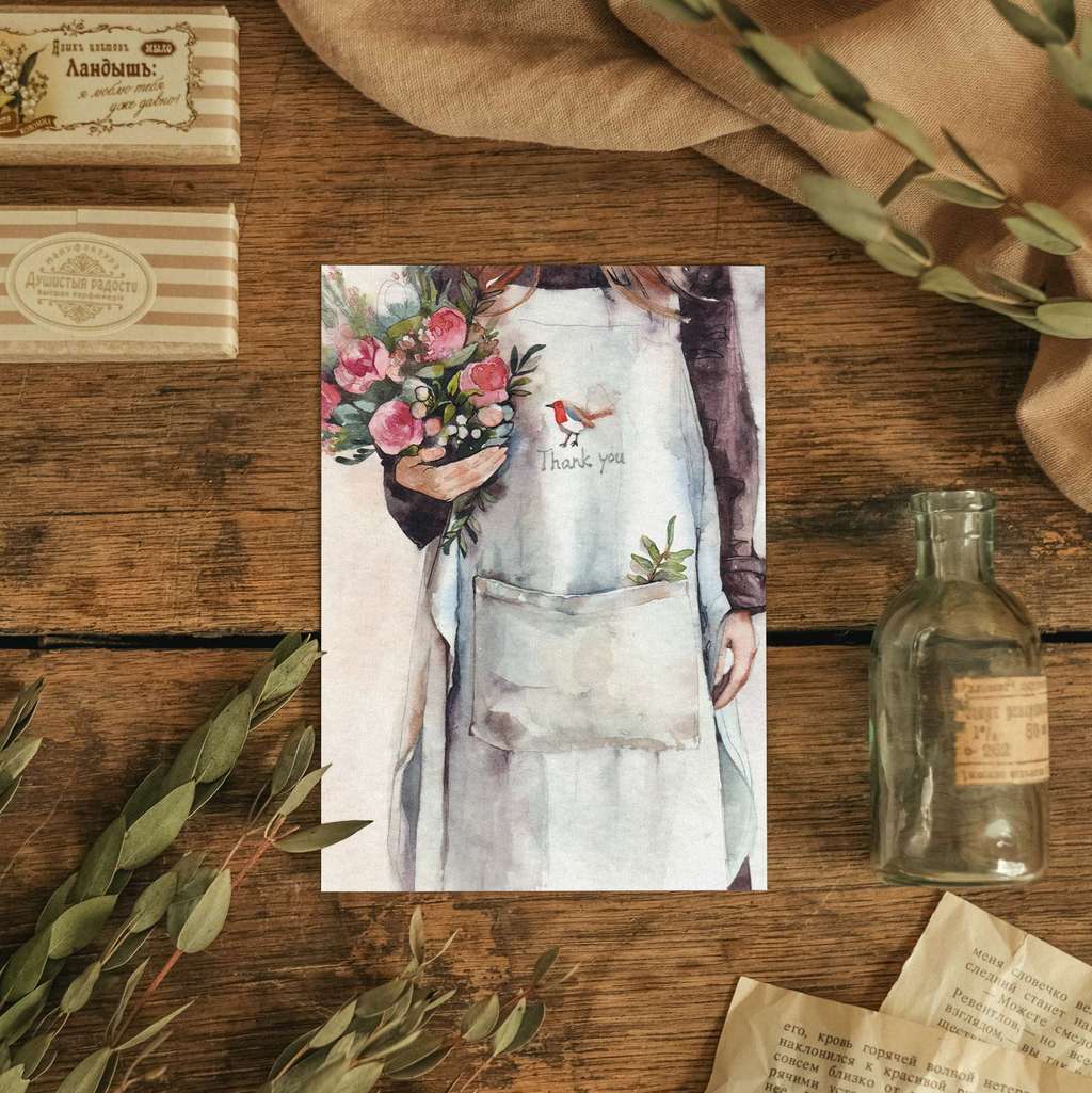 "Thank you" открытка почтовая