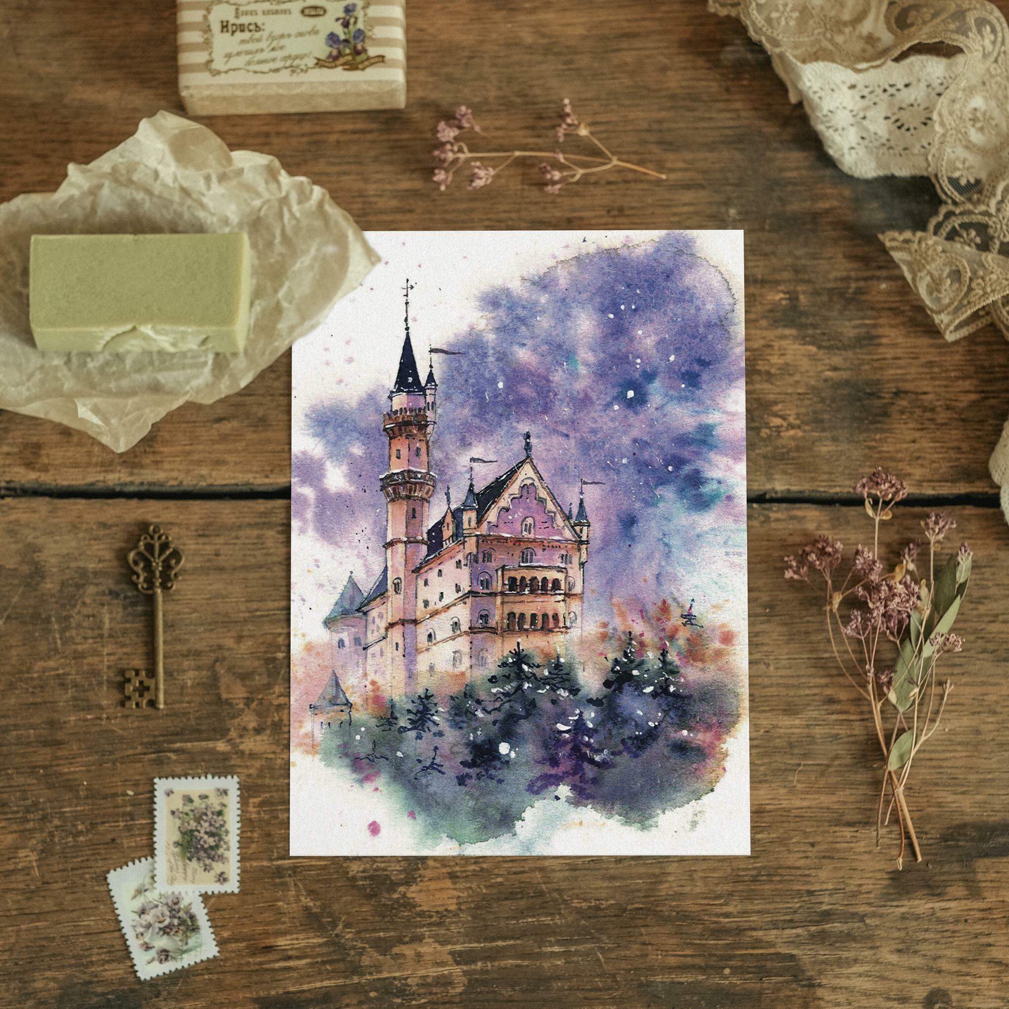 "Snowy castle" открытка почтовая