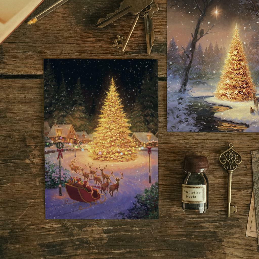 "Олени Санта Клауса" открытка почтовая