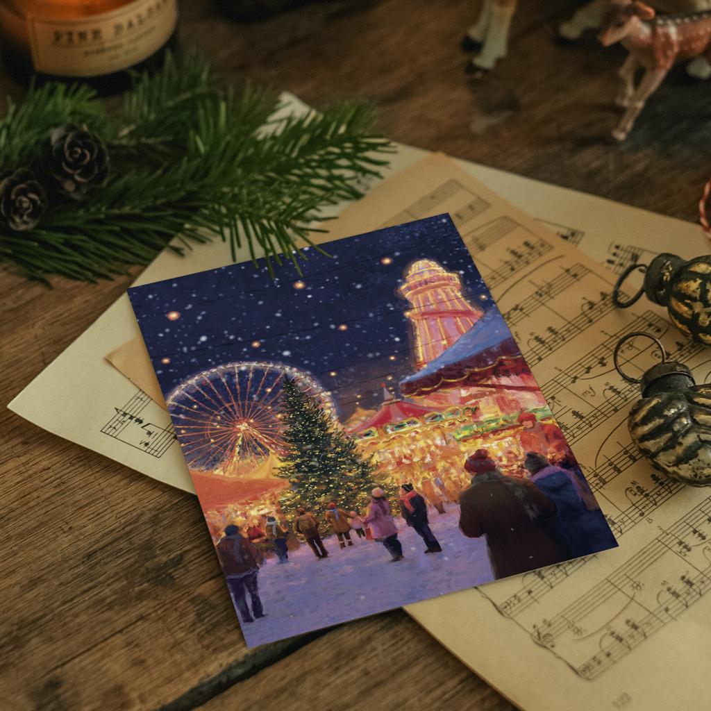 "Christmas Fair" postcard