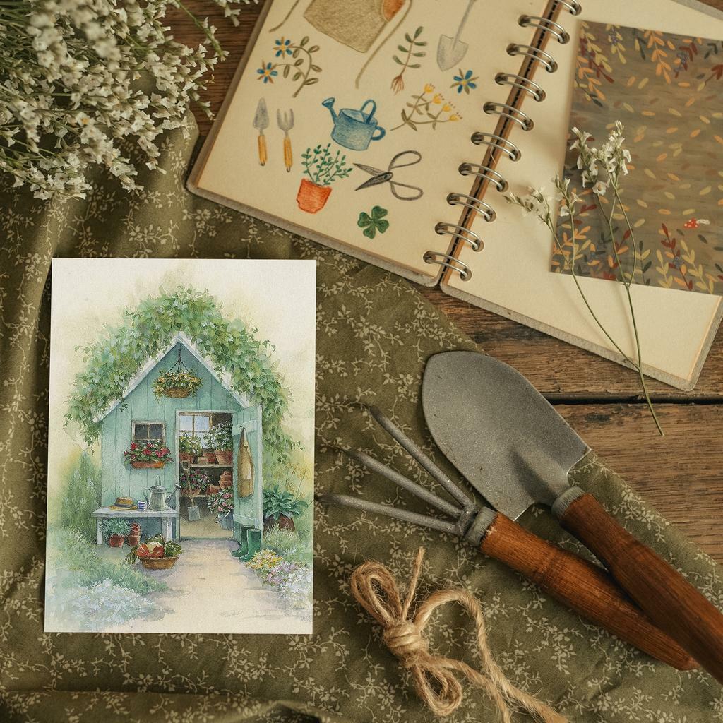 "Садовый домик" открытка почтовая для посткроссинга