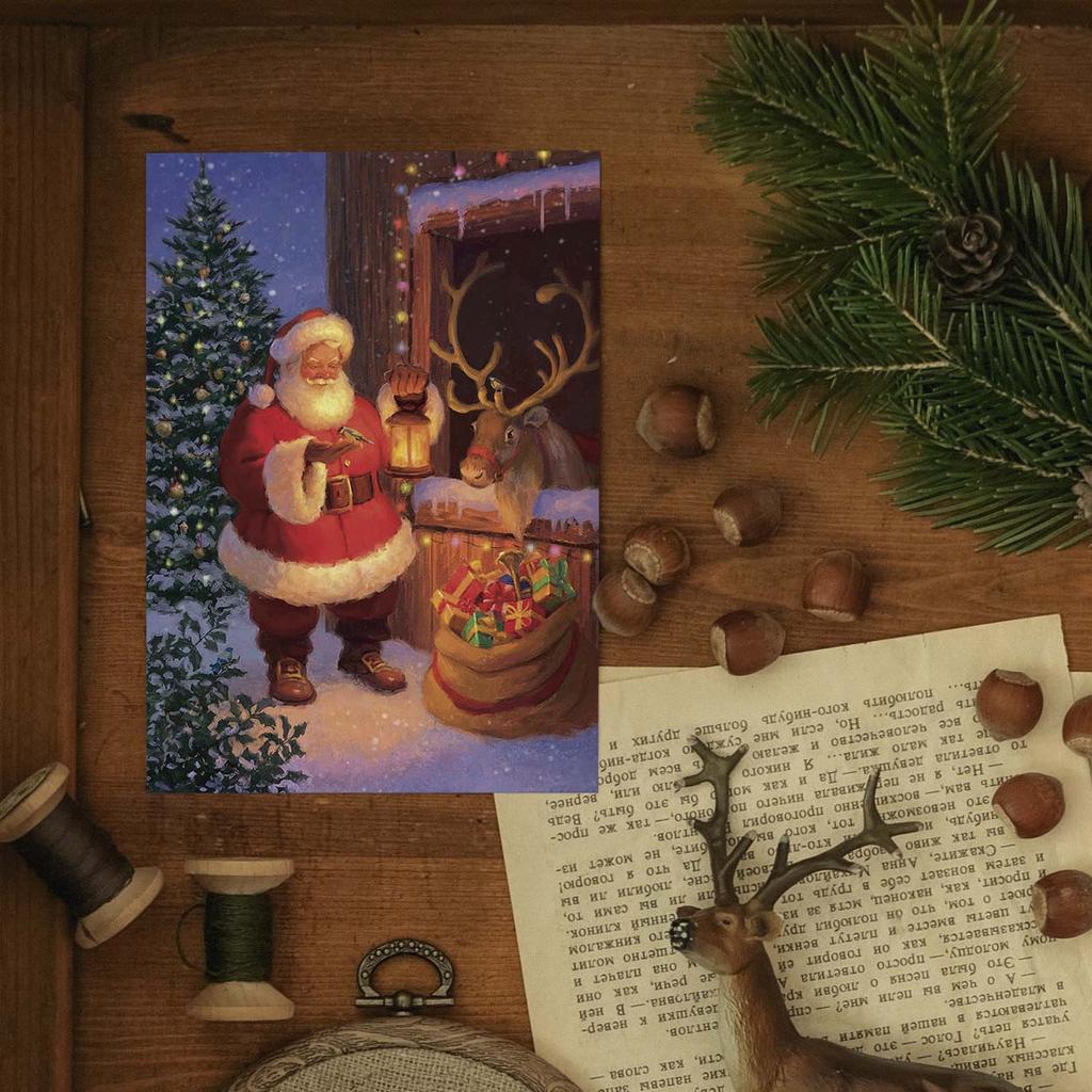 "Секретная служба Деда Мороза" почтовая открытка для посткроссинга