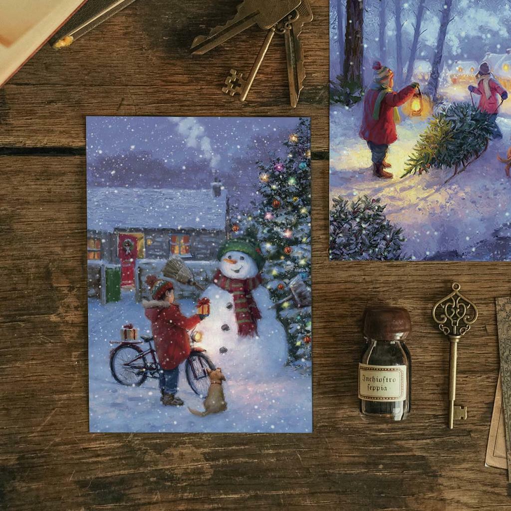 "Подарок для снежного друга" почтовая открытка для посткроссинга