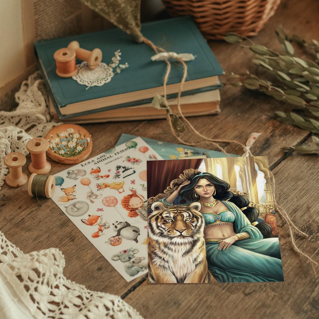 "Жасмин" почтовая открытка для посткроссинга