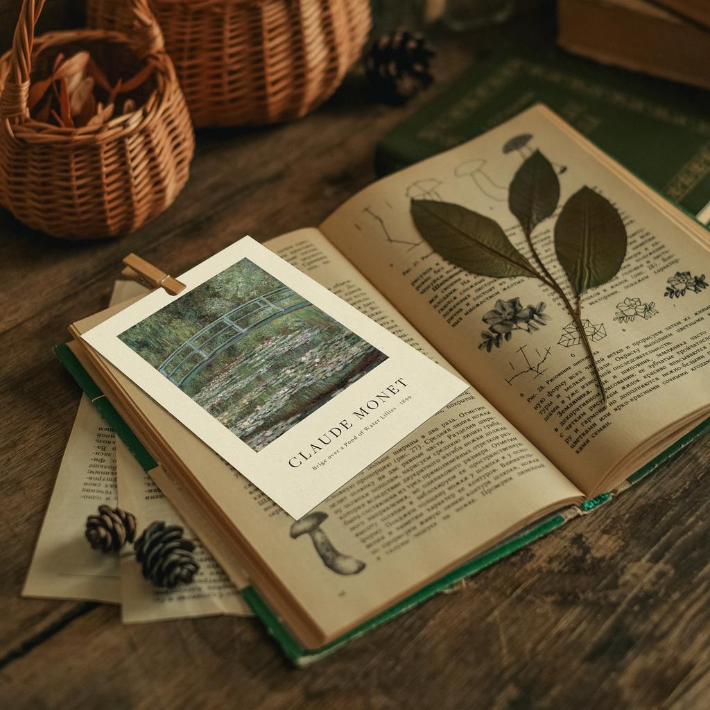 "Клод Моне. Мост через пруд с водяными лилиями" почтовая открытка для посткроссинга