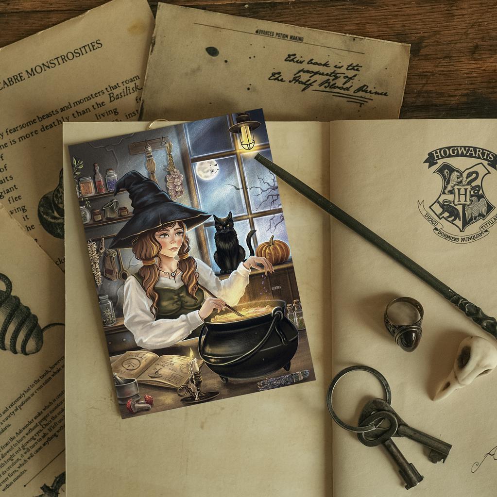 "Ведьмин дом" почтовая открытка для посткроссинга